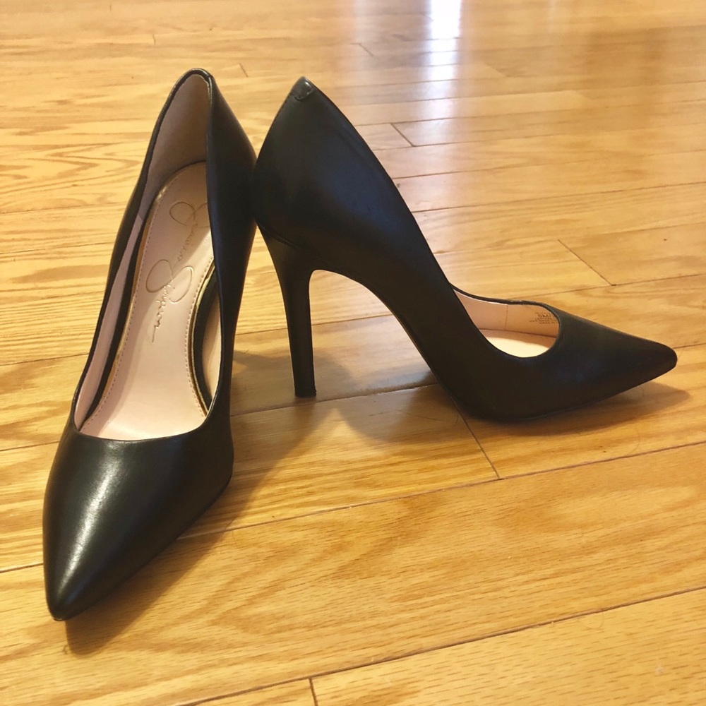 Solid Black Size 5 Jessica Simpson Pointed Heel